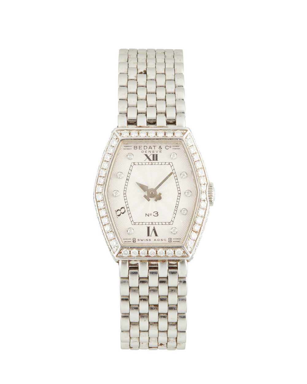 Bedat & Co.: A White Gold and Diamond Wristwatch - image 1