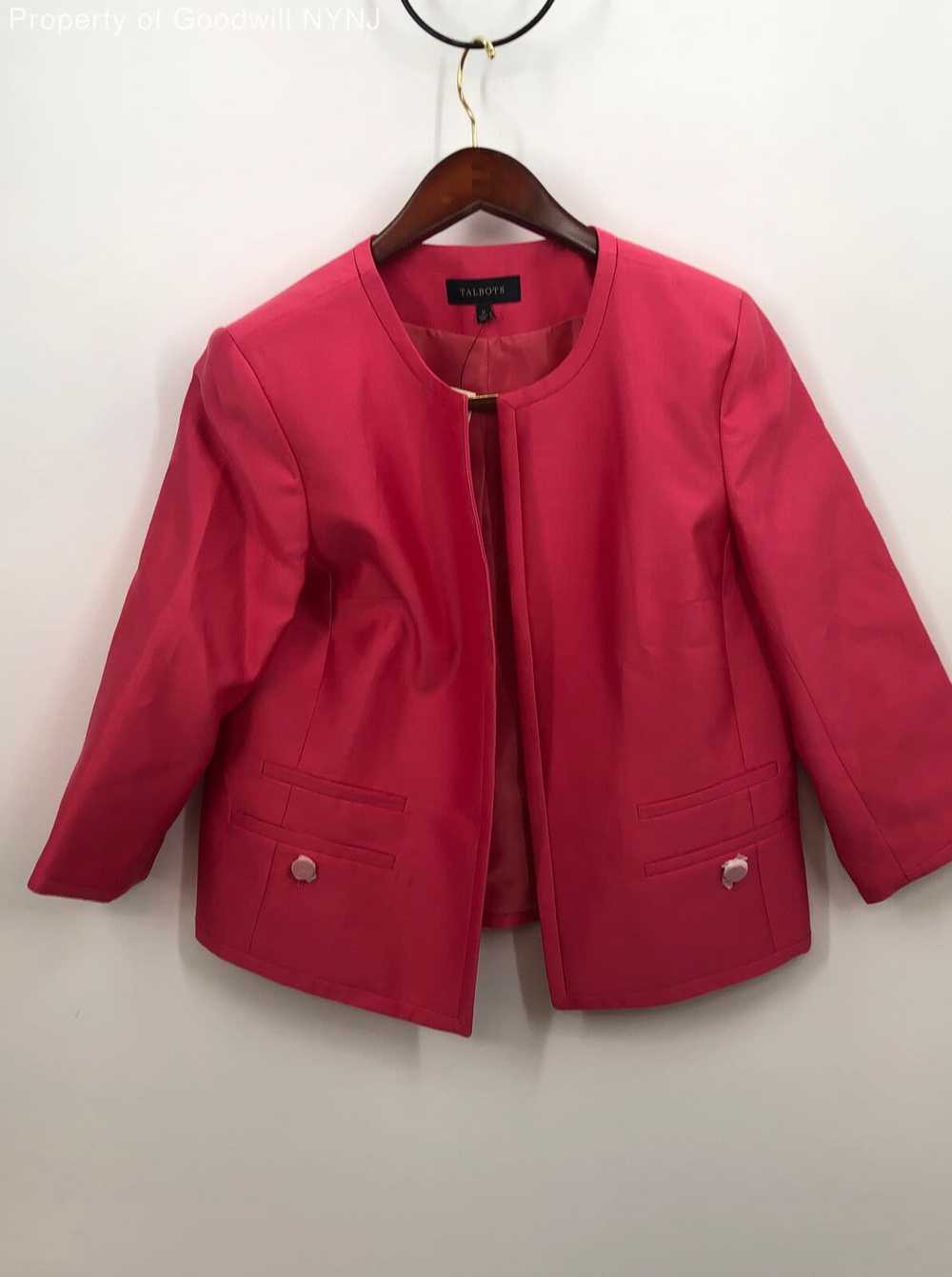 Talbots Women's Elize Cropped Pink Jacket Size 12 - image 1