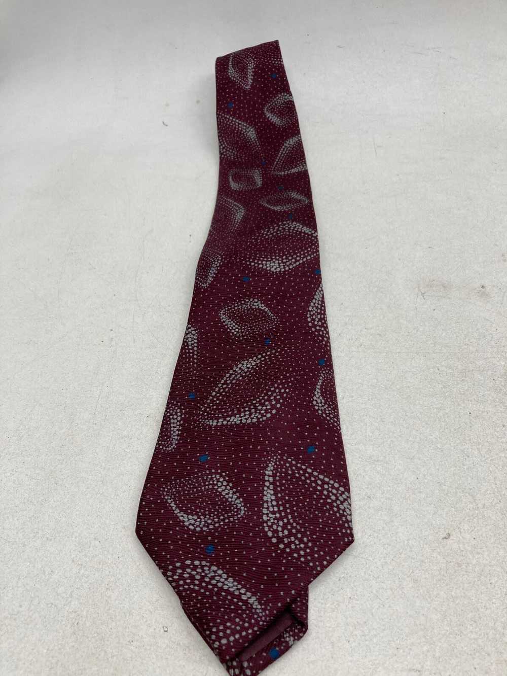 Men's Giorgio Armani Red Patterned Silk Tie W/COA - image 2