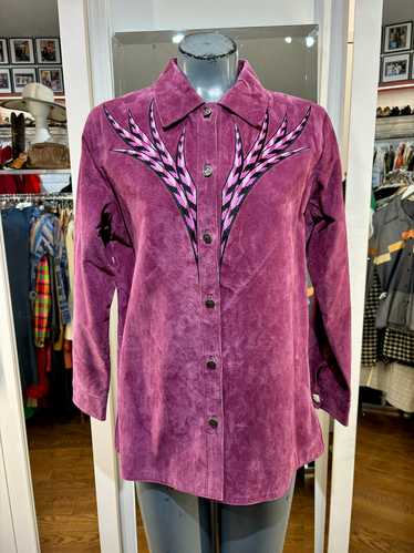 90’s Fuchsia Suede Western Jacket By Bob Mackie