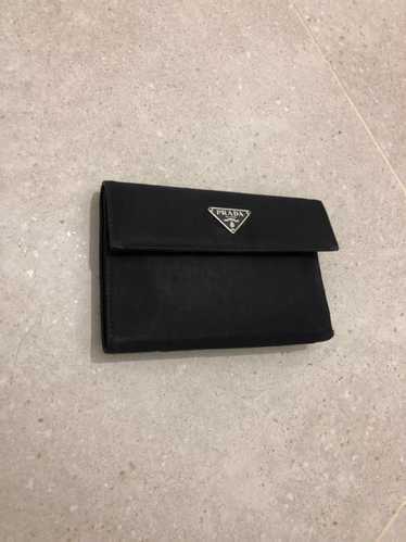 Prada PRADA Milano Unisex Nylon/Leather Wallet Mad