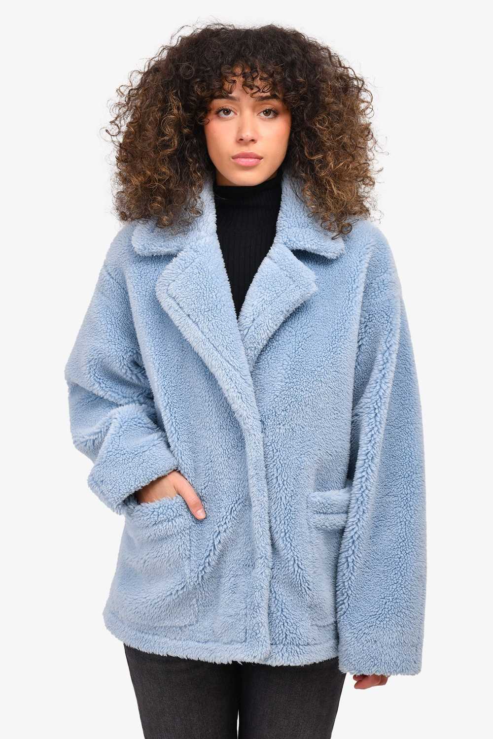 Stand Studio Blue Teddy 'Marina' Jacket Size 40 - image 1