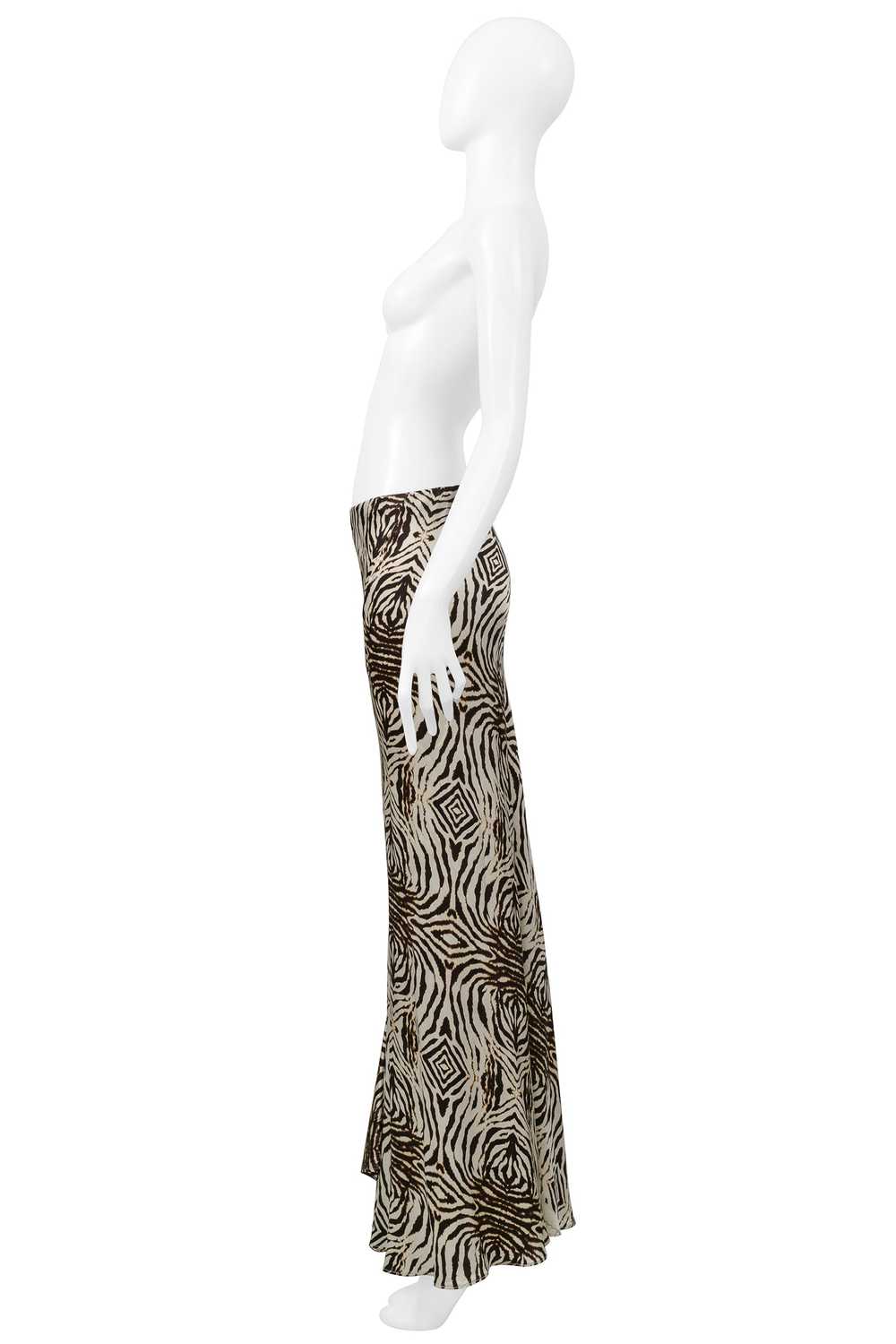 ROBERTO CAVALLI ZEBRA AND FLORAL BIAS CUT MAXI SK… - image 2