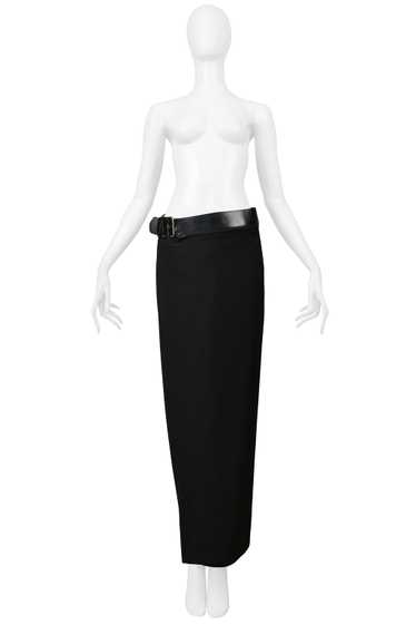 JEAN PAUL GAULTIER BLACK GABARDINE SKIRT WITH ZIPP