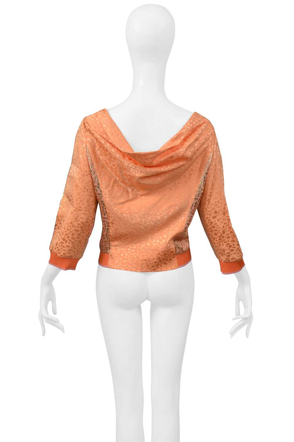 LOUIS VUITTON BY MARC JACOBS PEACH & GOLD CARDIGAN - image 2