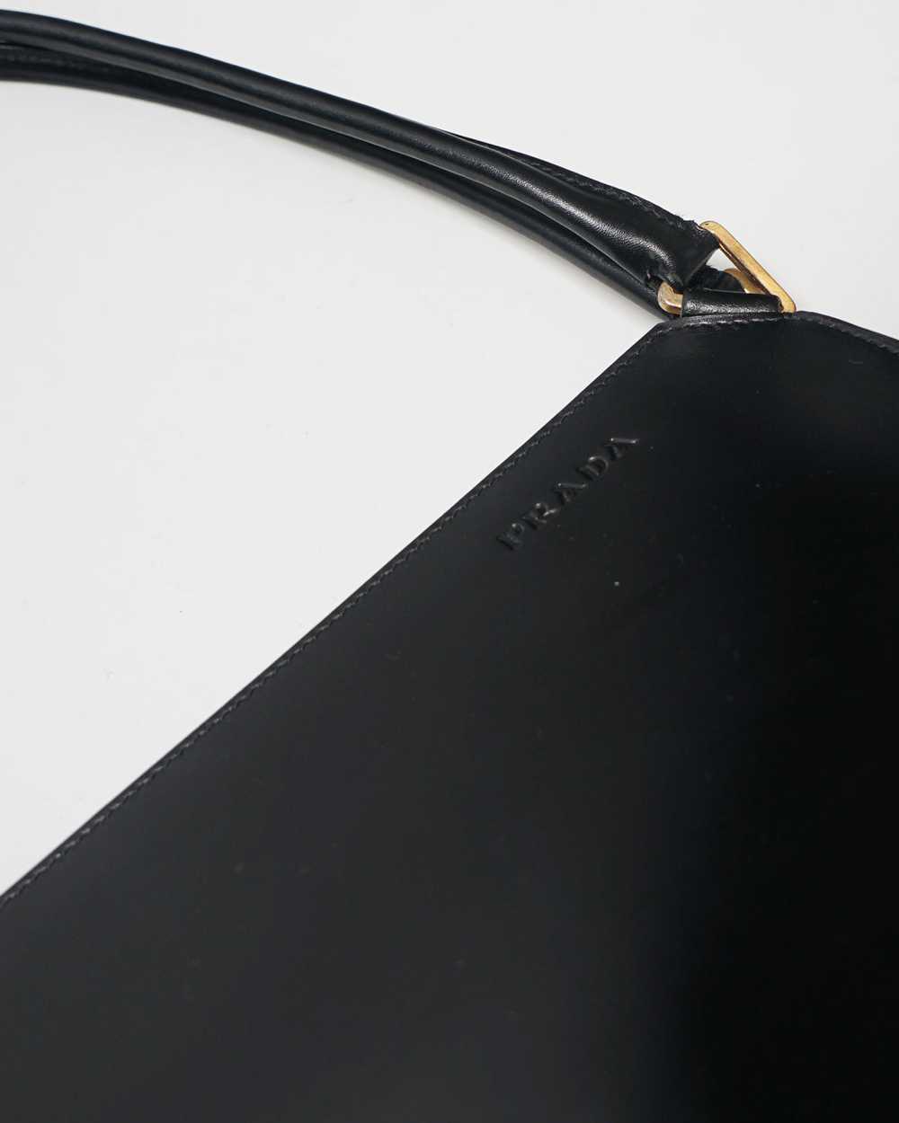 Black Leather Hand Bag - image 3