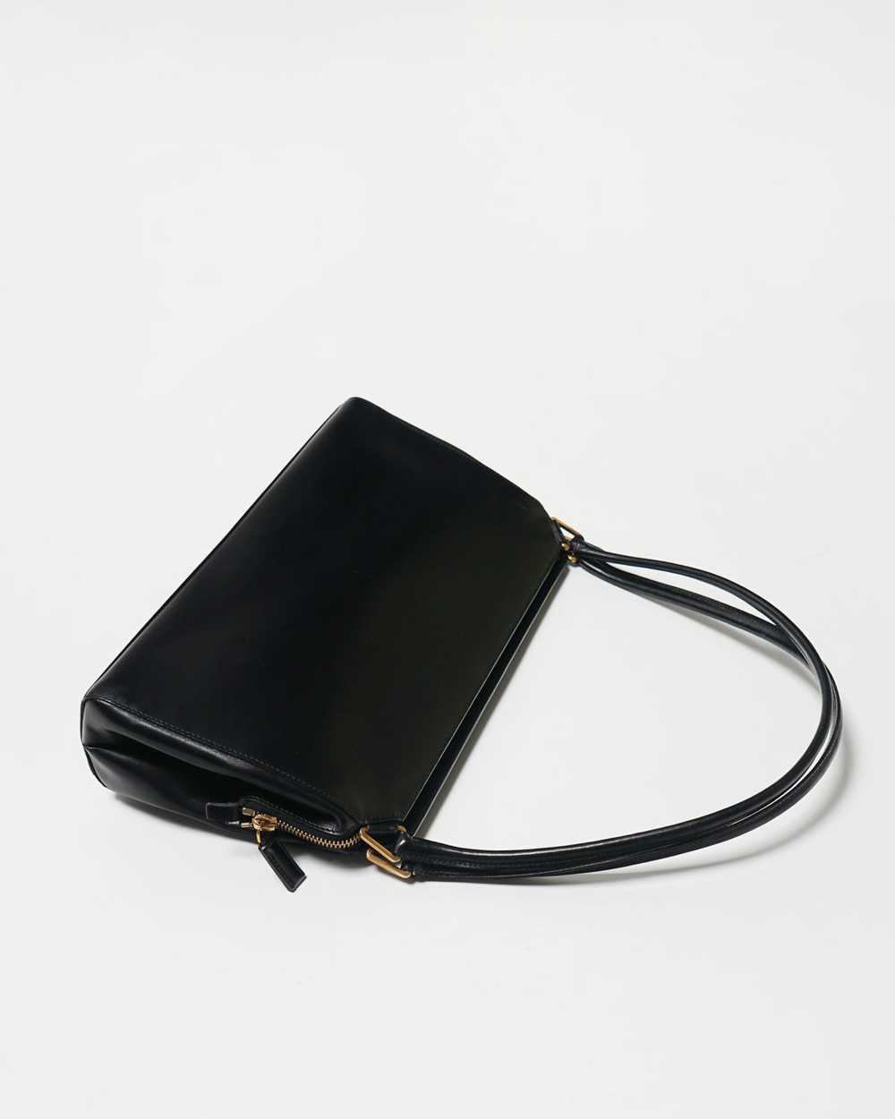 Black Leather Hand Bag - image 4