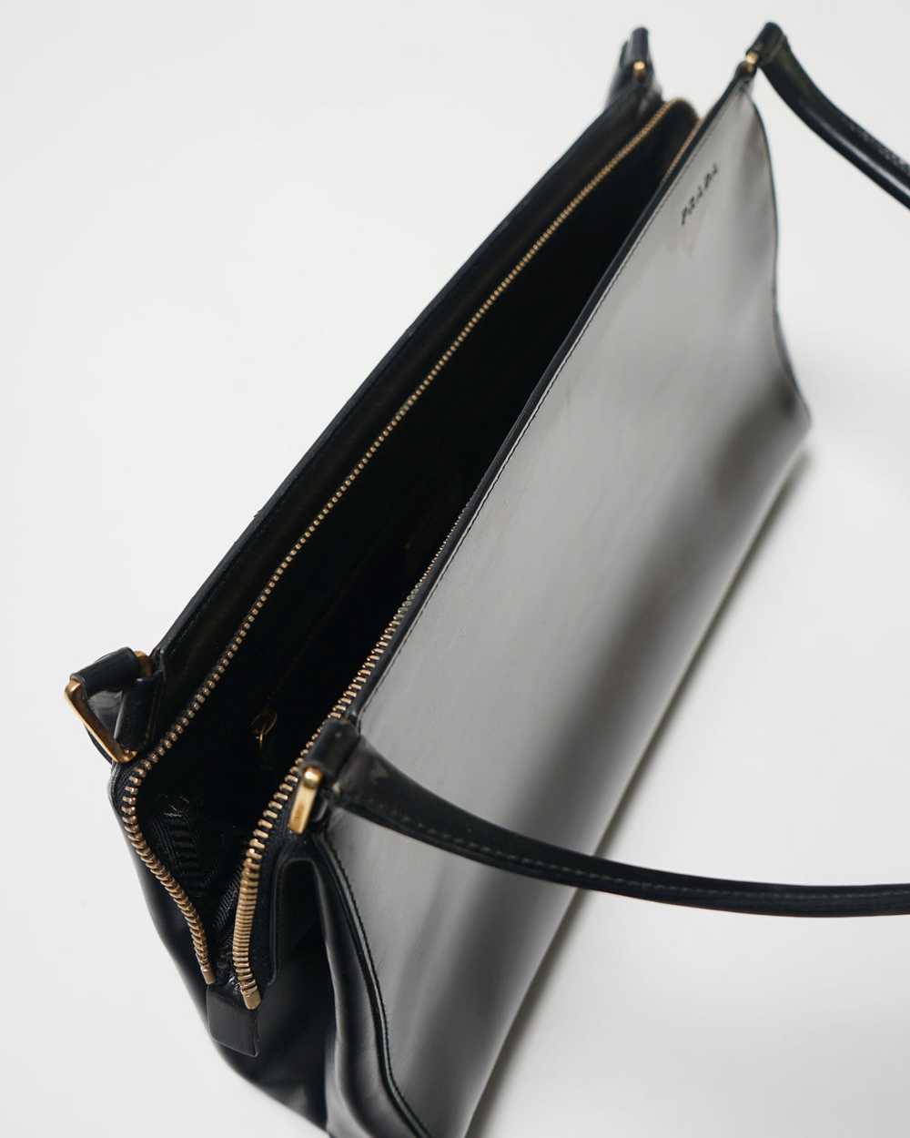 Black Leather Hand Bag - image 5