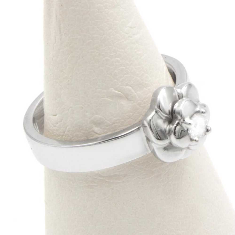 Chanel Camélia white gold ring - image 4