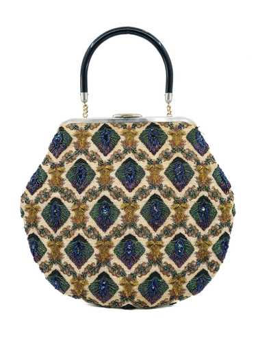 1970s Beaded Tapestry Handbag