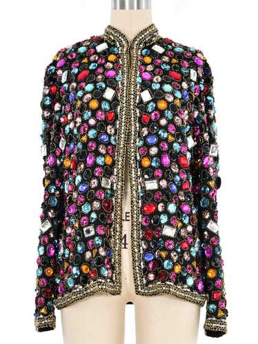 1980s Jewel Embellished Silk Jacket