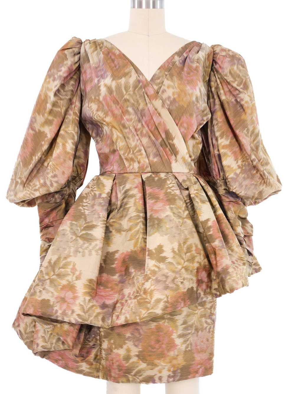 Paul Louis Orrier Floral Puff Sleeve Dress - image 1