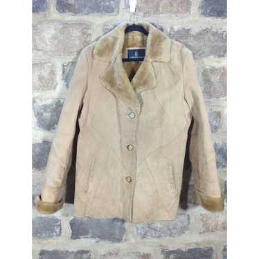 London Fog Vintage London Fog Suede Coat Tan Faux… - image 1