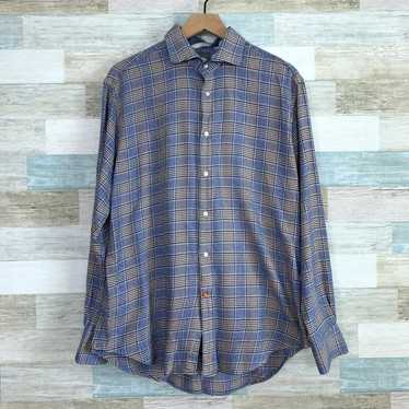 Thomas Dean Thomas Dean Basketweave Check Shirt Bl