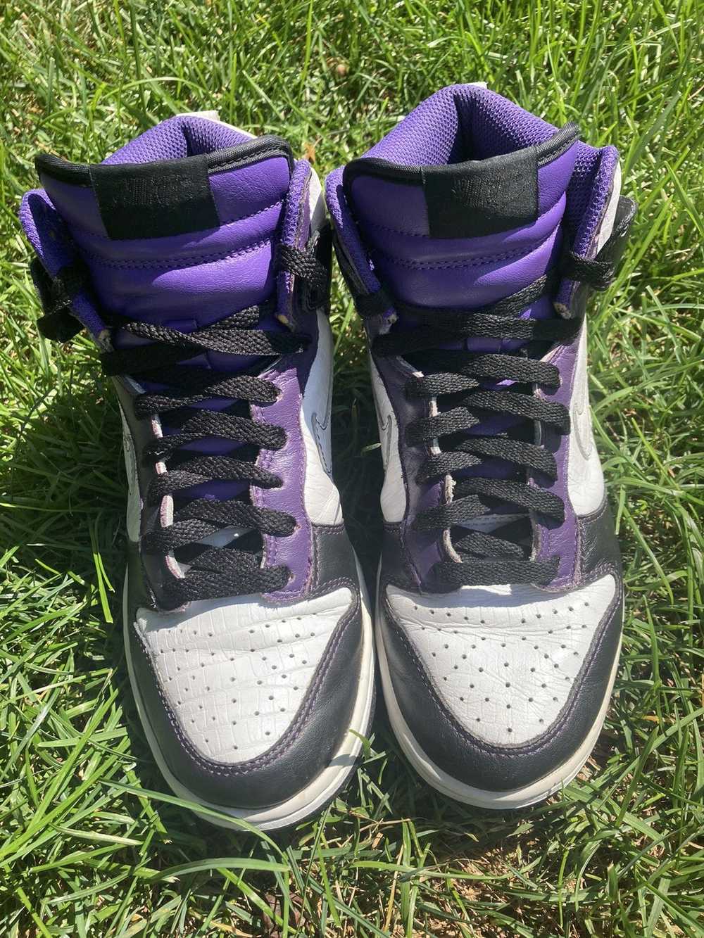 Nike Dunk High Premium Black | White-Quasar Purple - image 3