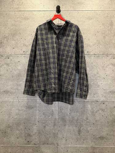 Balenciaga Balenciaga oversized flannel button up 