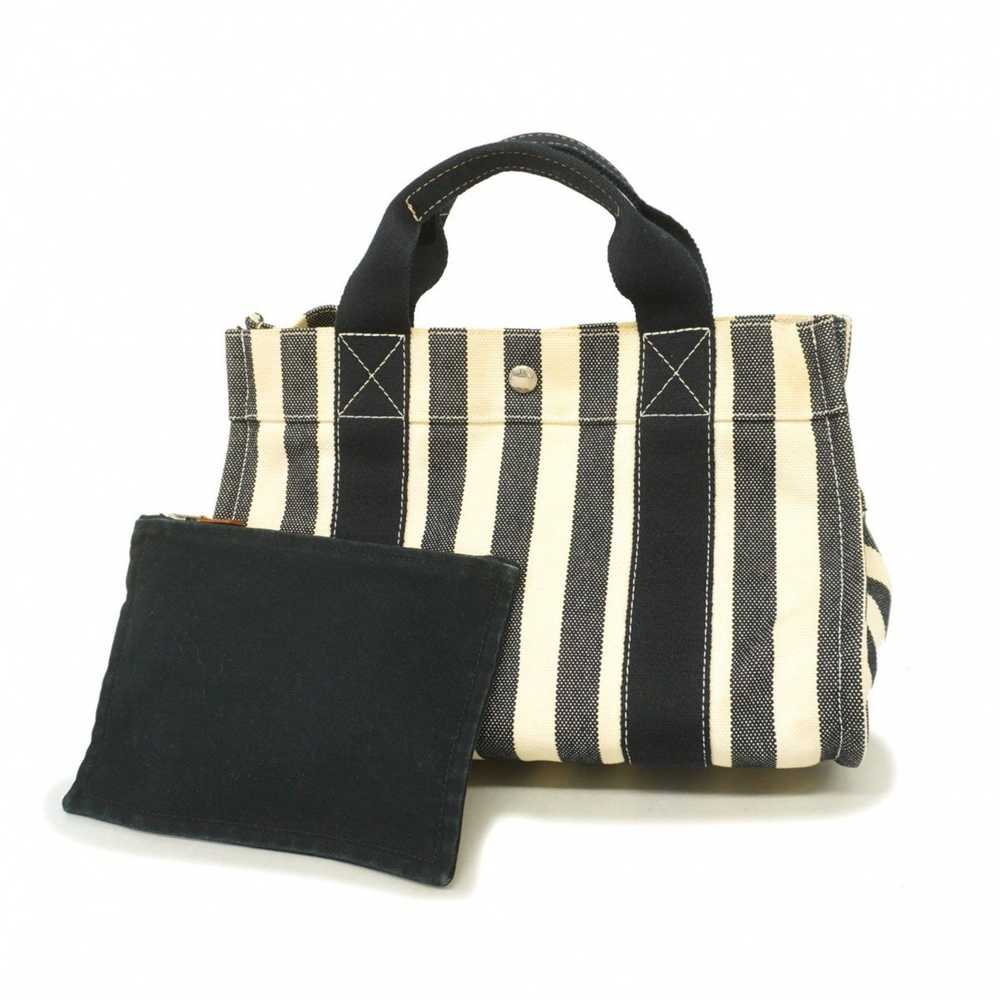 Hermes Hermes Handbag Cannes PM Canvas Black Whit… - image 1