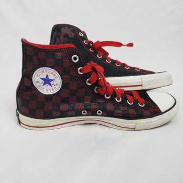 Converse VINTAGE 90s Converse High Top Blk/Red Ha… - image 1