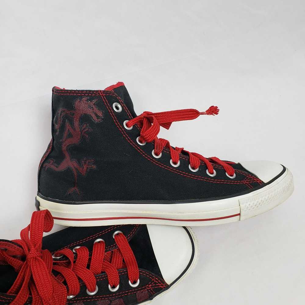 Converse VINTAGE 90s Converse High Top Blk/Red Ha… - image 2