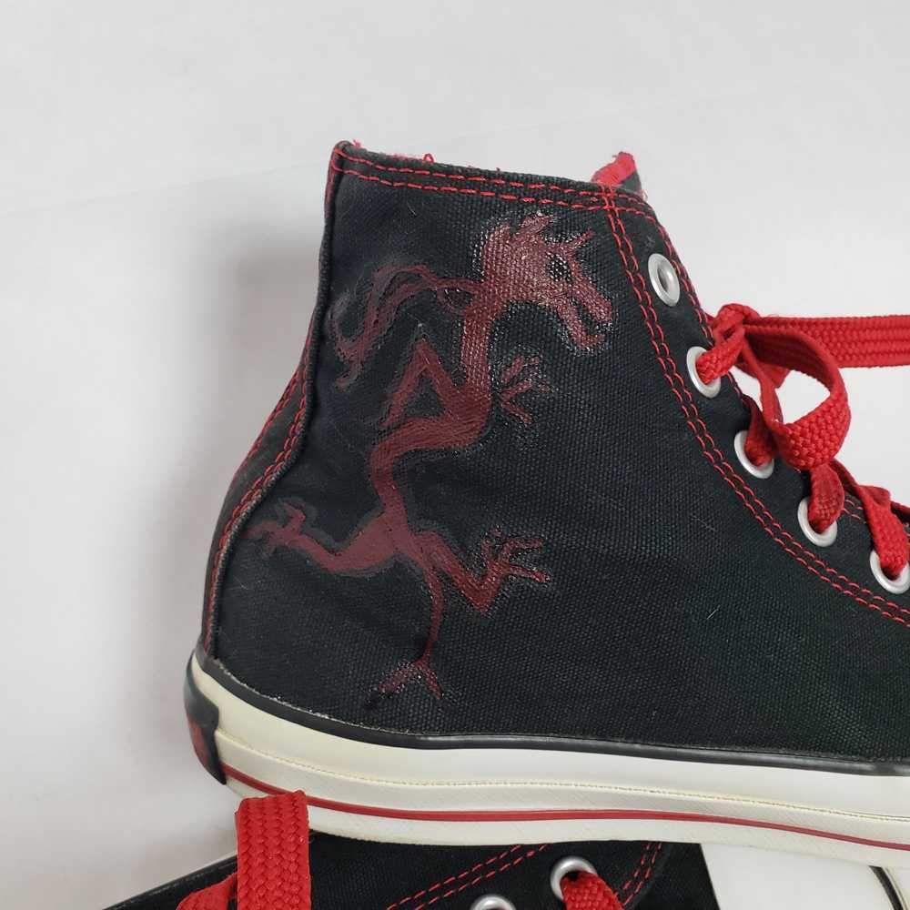 Converse VINTAGE 90s Converse High Top Blk/Red Ha… - image 3