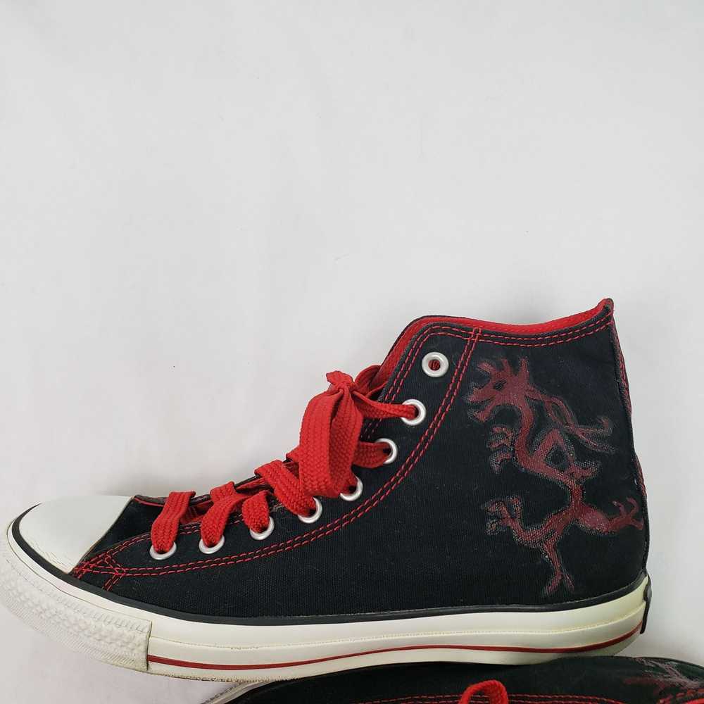 Converse VINTAGE 90s Converse High Top Blk/Red Ha… - image 5