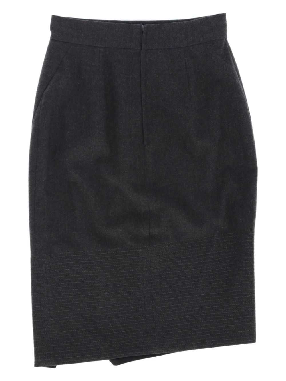 Gianfranco Ferré Pre-Owned 1980s wool skirt - Grey - image 2