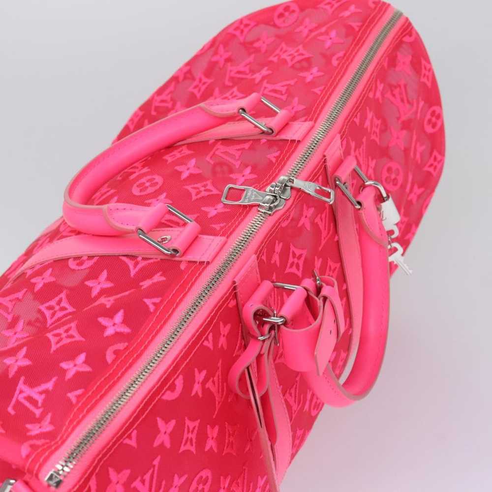 Louis Vuitton Keepall Bandouliere 50 Pink Canvas … - image 10