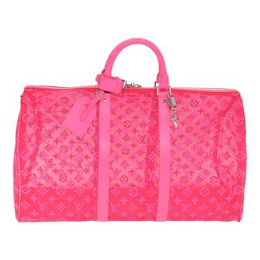 Louis Vuitton Keepall Bandouliere 50 Pink Canvas … - image 1