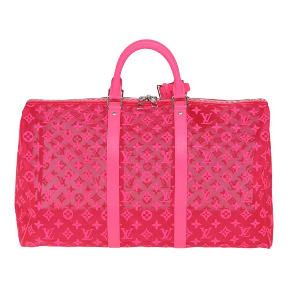 Louis Vuitton Keepall Bandouliere 50 Pink Canvas … - image 2