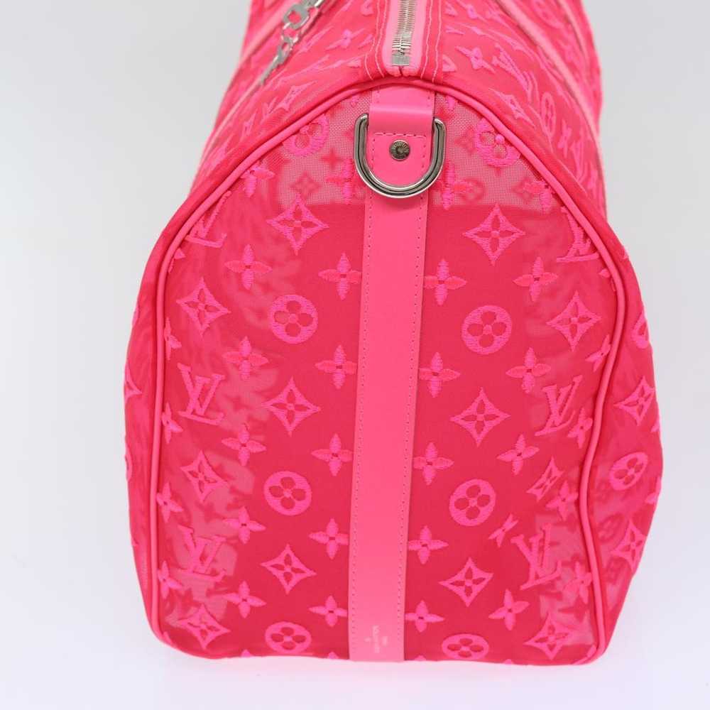 Louis Vuitton Keepall Bandouliere 50 Pink Canvas … - image 3