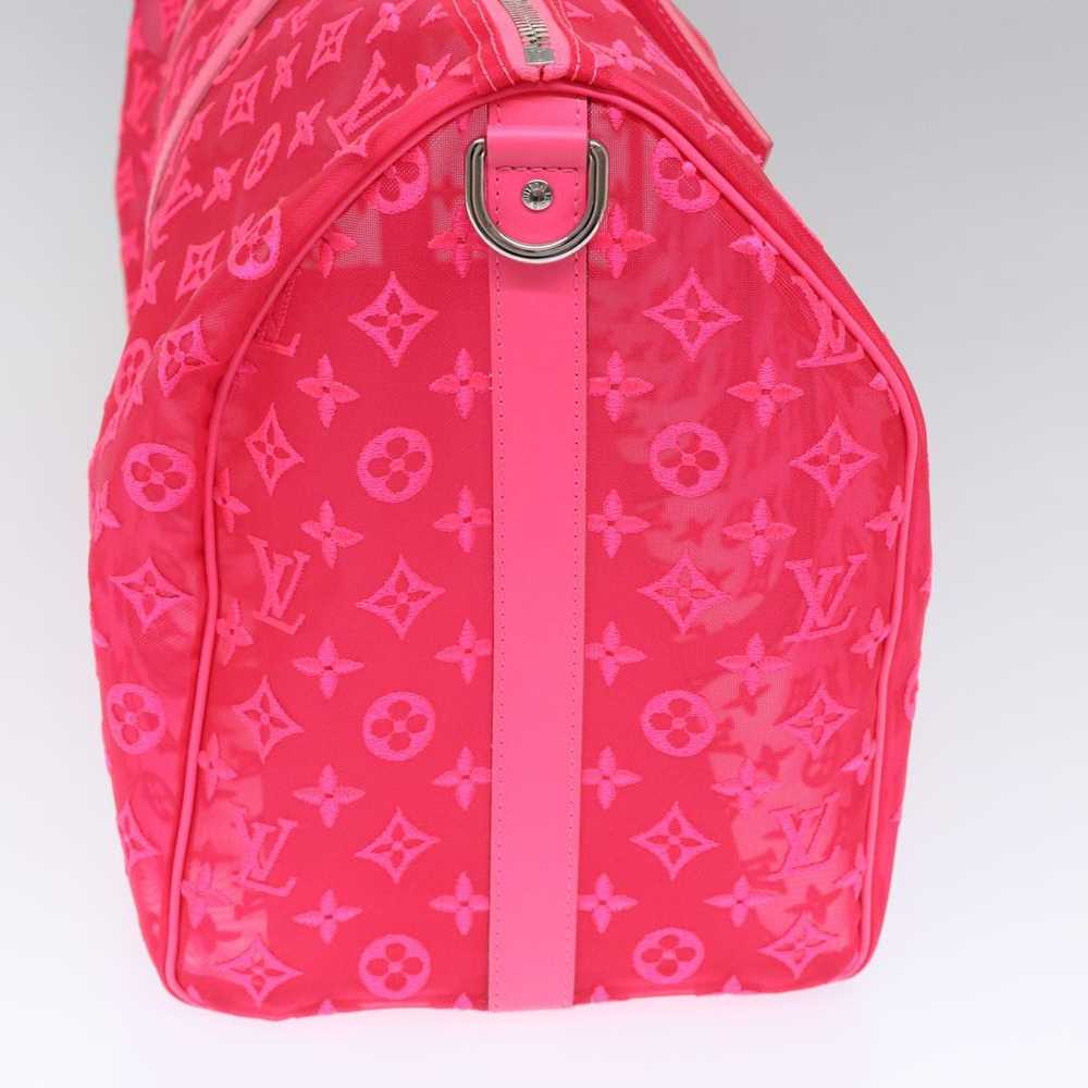 Louis Vuitton Keepall Bandouliere 50 Pink Canvas … - image 4