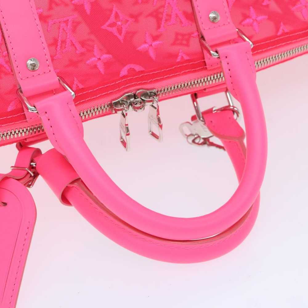 Louis Vuitton Keepall Bandouliere 50 Pink Canvas … - image 5