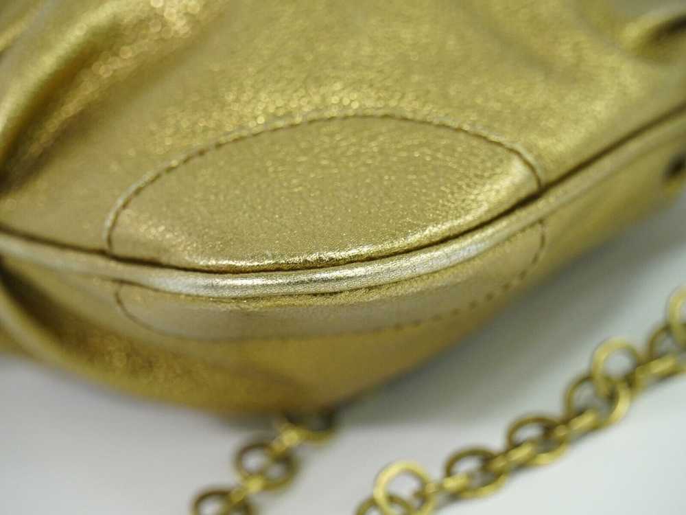 Salvatore Ferragamo Gancini Gold Leather Clutch B… - image 8