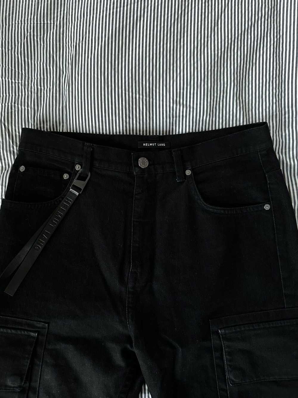 Helmut Lang Black Denim Cargo Pants - image 2