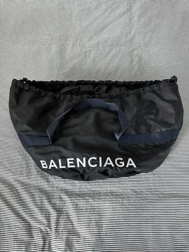 Balenciaga SS17 Black Wheel Logo Duffle Bag