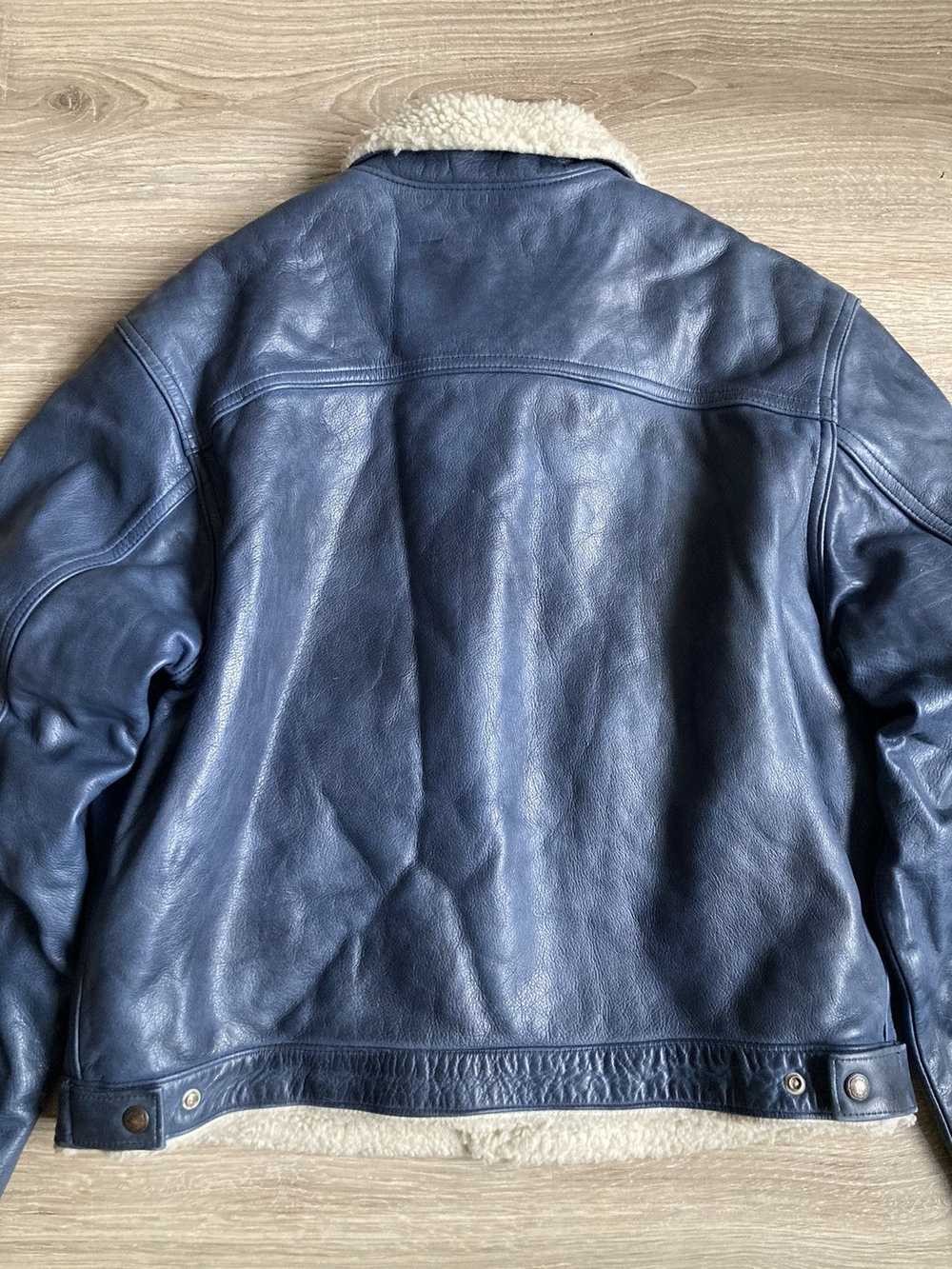 Chevignon × Leather Jacket × Vintage Vintage 90s … - image 5