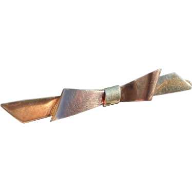 14K Yellow and Rose Gold Retro Barrette