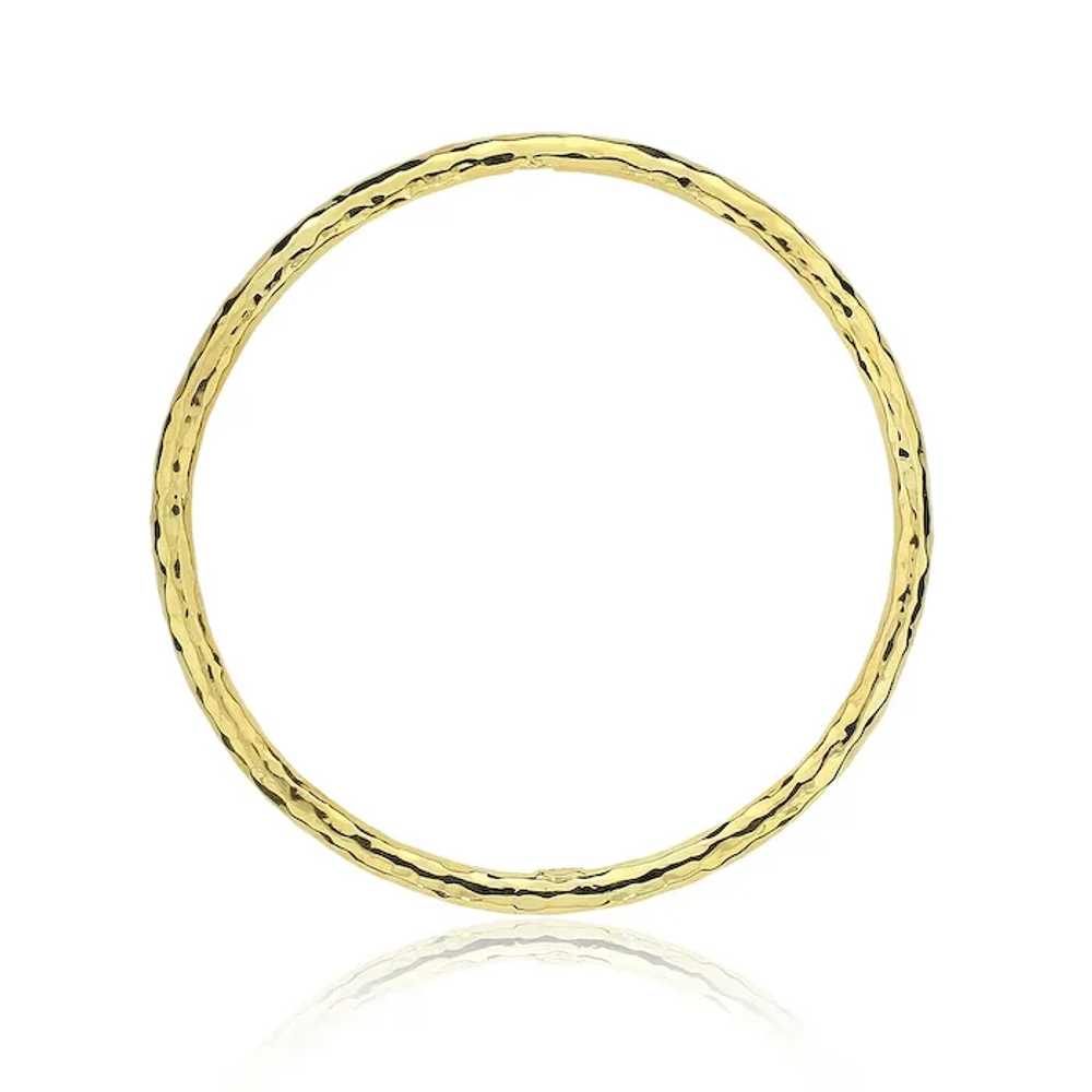 Roberto Coin 18K Yellow Gold Martellato Hammered … - image 3