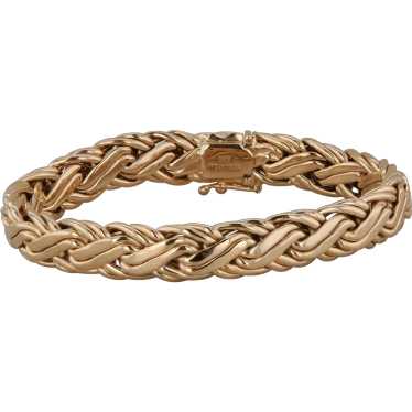 Tiffany & Co. 14k Yellow Gold Byzantine Style Brac