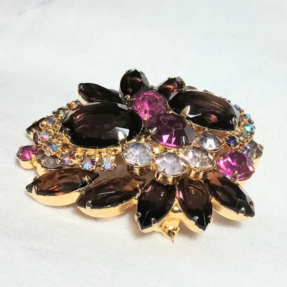 Juliana purple lavender fuchsia pink brooch refer… - image 2