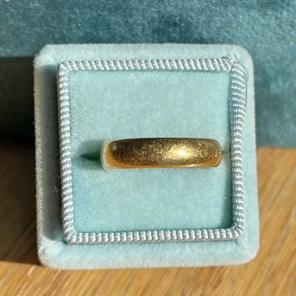 Antique 22k Gold Wedding Band, London 1877, Size … - image 3