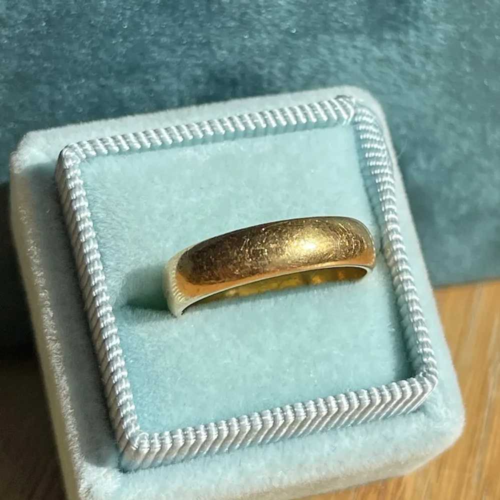 Antique 22k Gold Wedding Band, London 1877, Size … - image 4