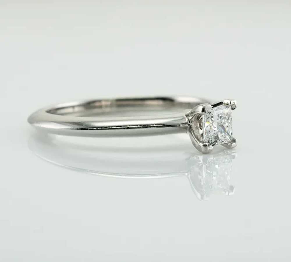 Tiffany and Co Solitaire Diamond Ring Princess cu… - image 2