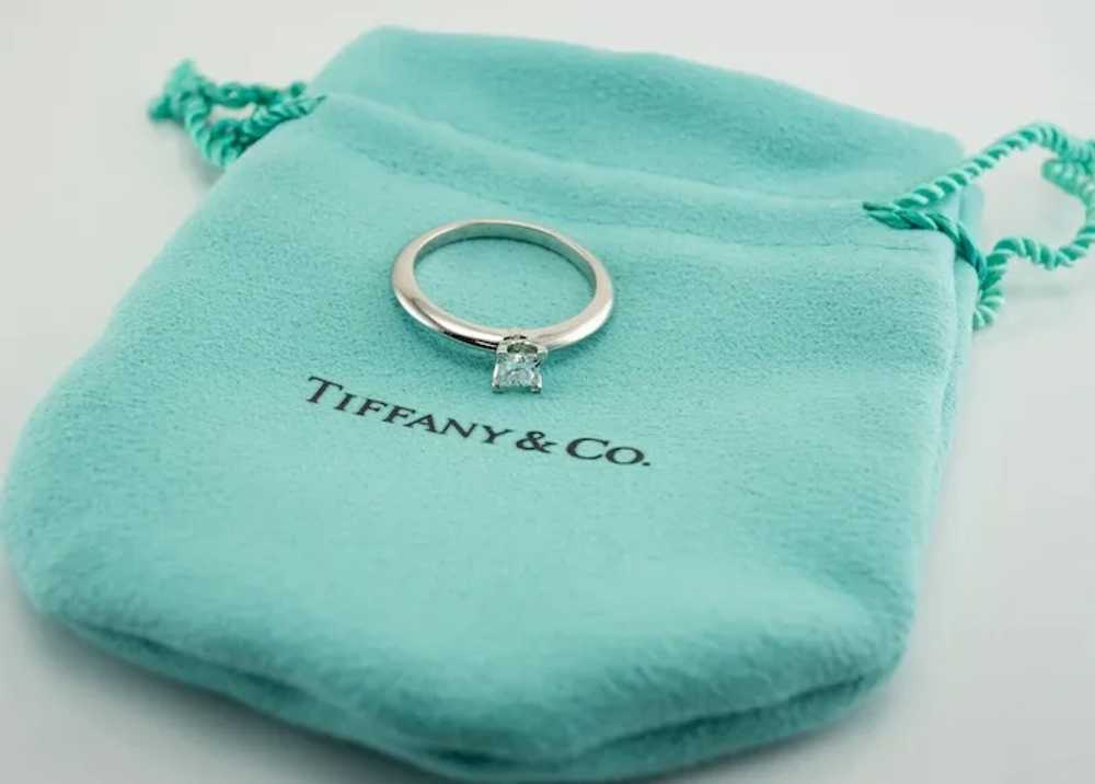 Tiffany and Co Solitaire Diamond Ring Princess cu… - image 3