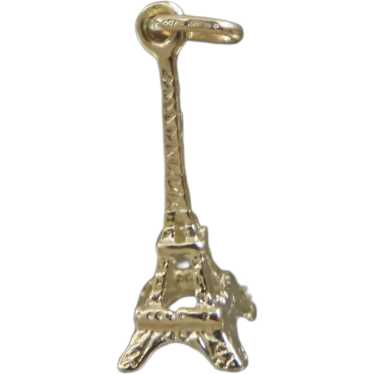 Vintage 18K Gold Eiffel Tower Paris France Charm P