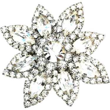 Marie Ferra Sparkling Rhinestone Flower Brooch – … - image 1