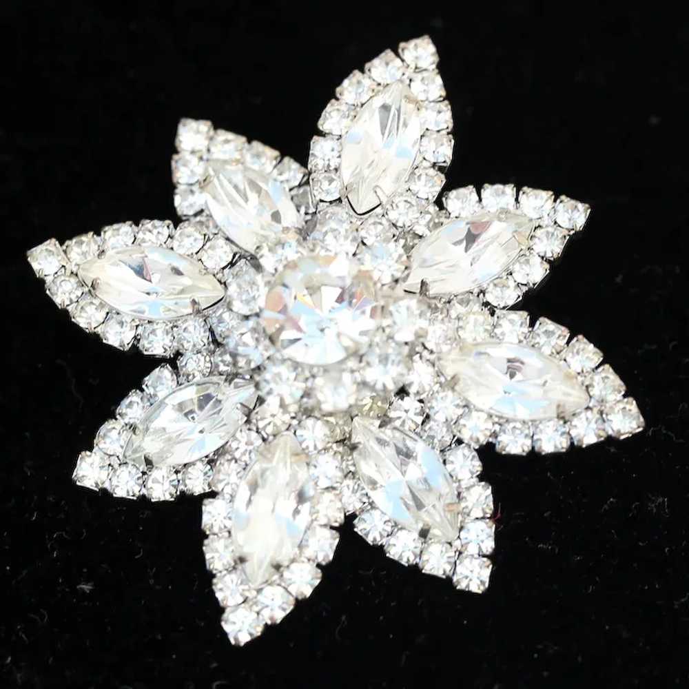 Marie Ferra Sparkling Rhinestone Flower Brooch – … - image 4