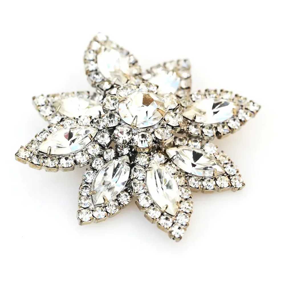 Marie Ferra Sparkling Rhinestone Flower Brooch – … - image 5