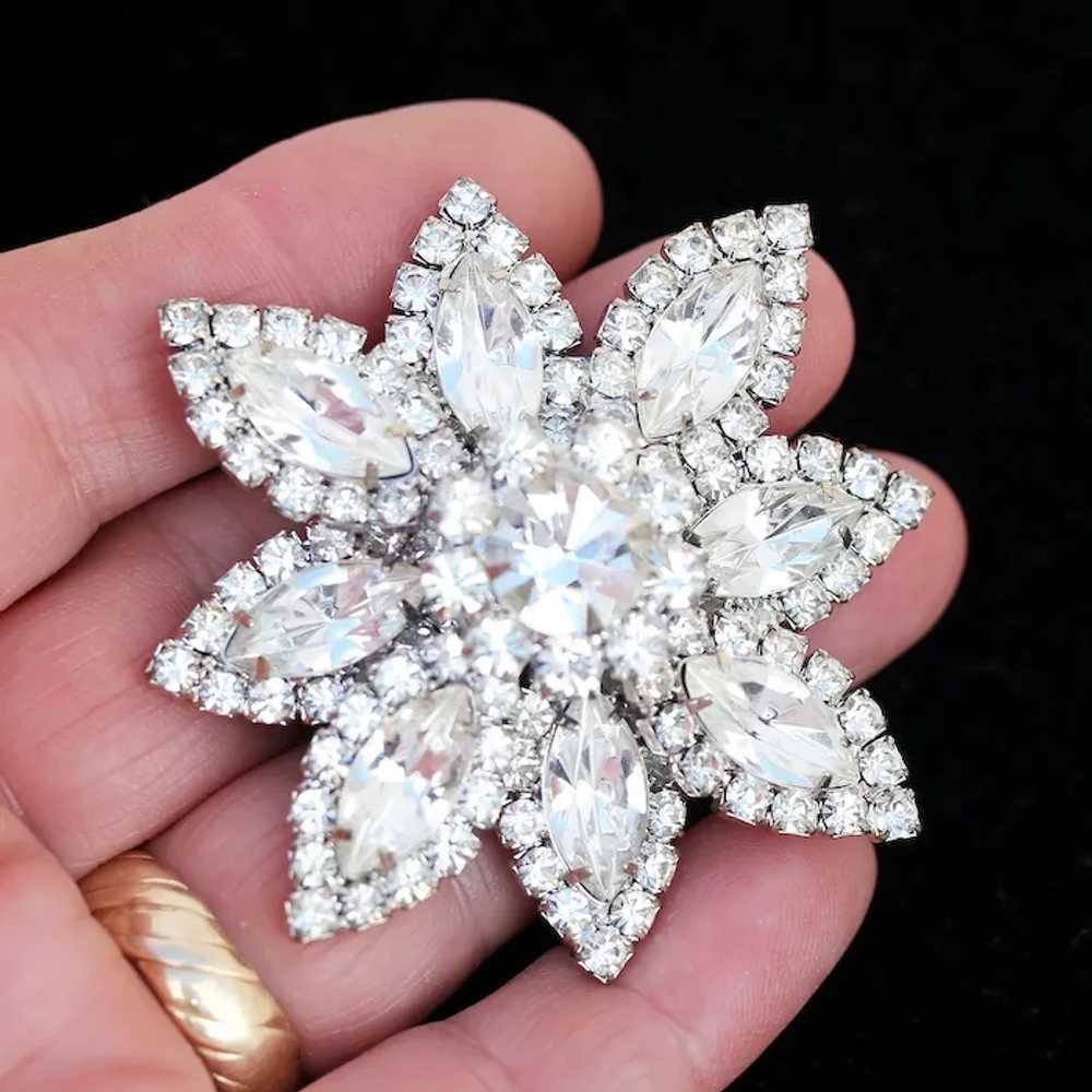 Marie Ferra Sparkling Rhinestone Flower Brooch – … - image 7