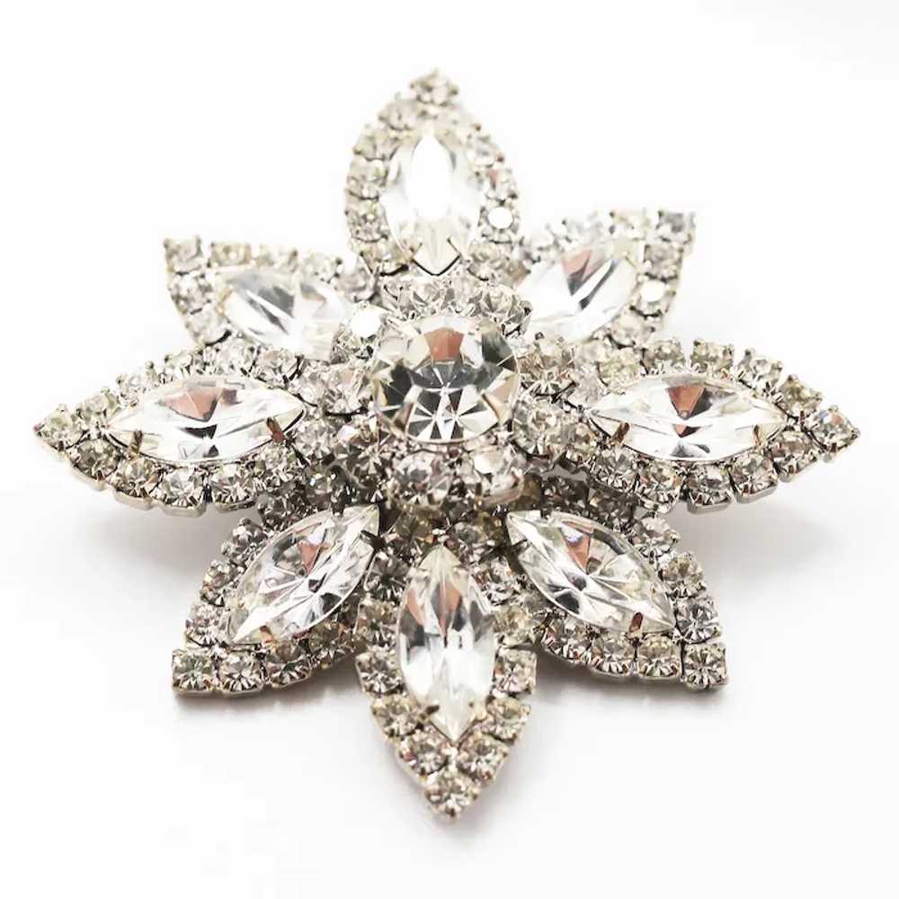 Marie Ferra Sparkling Rhinestone Flower Brooch – … - image 8